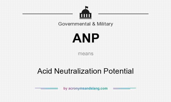 What does ANP mean? It stands for Acid Neutralization Potential