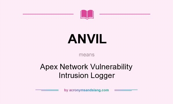 What does ANVIL mean? It stands for Apex Network Vulnerability Intrusion Logger