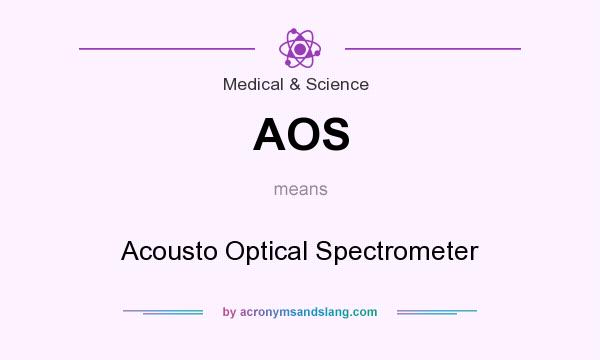 What does AOS mean? It stands for Acousto Optical Spectrometer