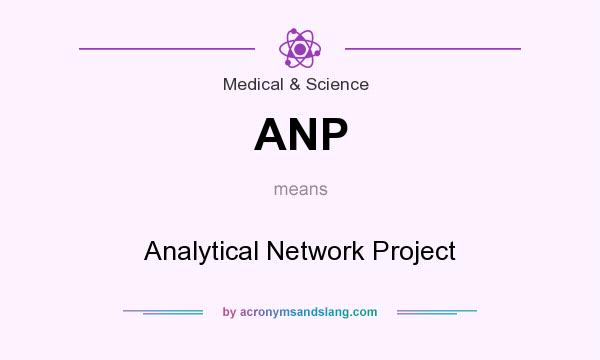 What does ANP mean? It stands for Analytical Network Project