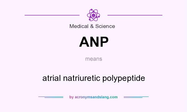 What does ANP mean? It stands for atrial natriuretic polypeptide