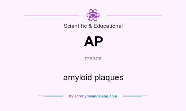 What does AP mean? It stands for amyloid plaques