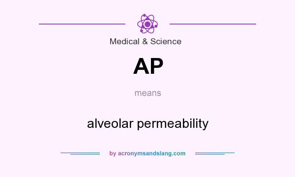 What does AP mean? It stands for alveolar permeability