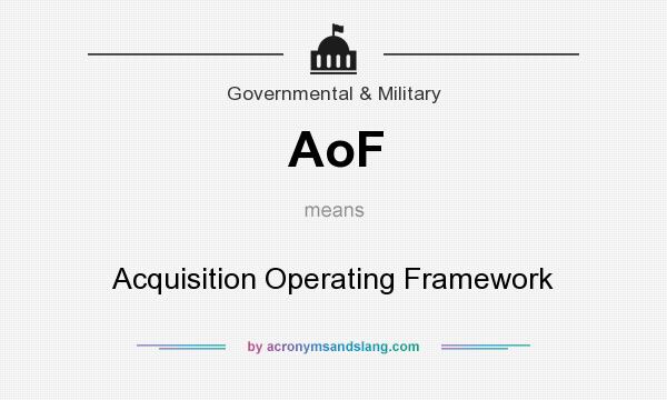 What does AoF mean? It stands for Acquisition Operating Framework
