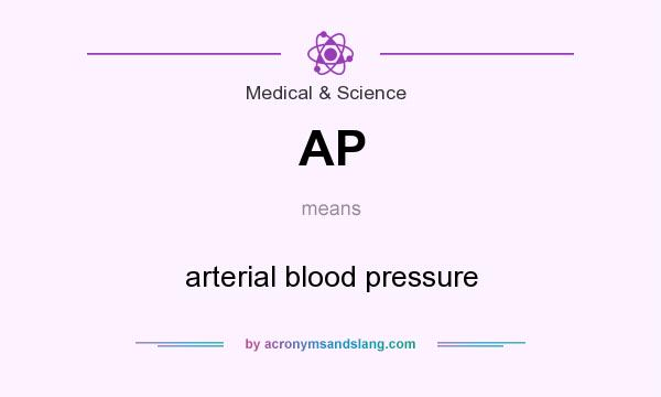 What does AP mean? It stands for arterial blood pressure