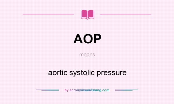 What does AOP mean? It stands for aortic systolic pressure