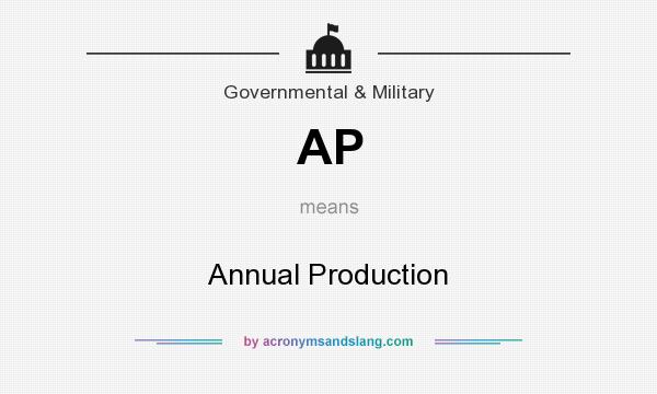 What does AP mean? It stands for Annual Production