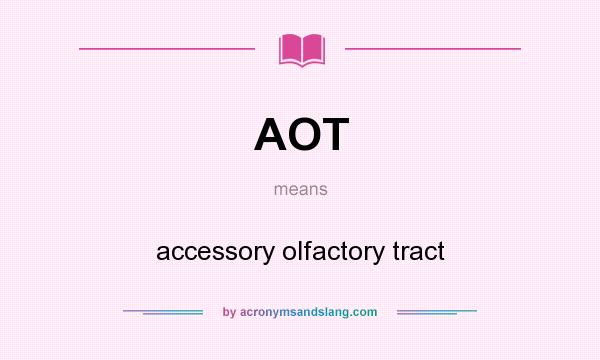 What does AOT mean? It stands for accessory olfactory tract