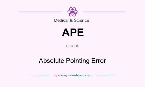 What does APE mean? It stands for Absolute Pointing Error