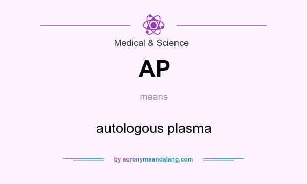 What does AP mean? It stands for autologous plasma
