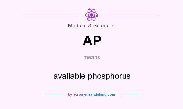 What does AP mean? It stands for available phosphorus