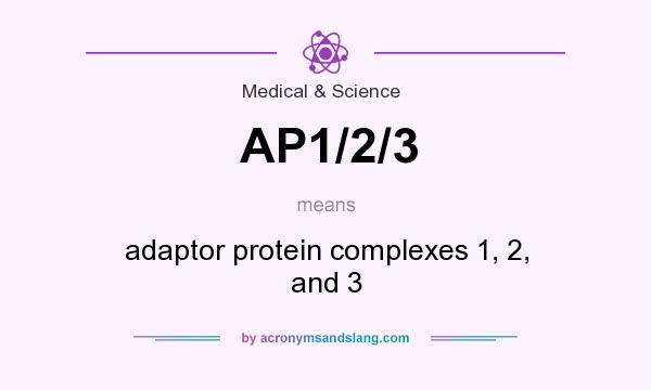 What does AP1/2/3 mean? It stands for adaptor protein complexes 1, 2, and 3