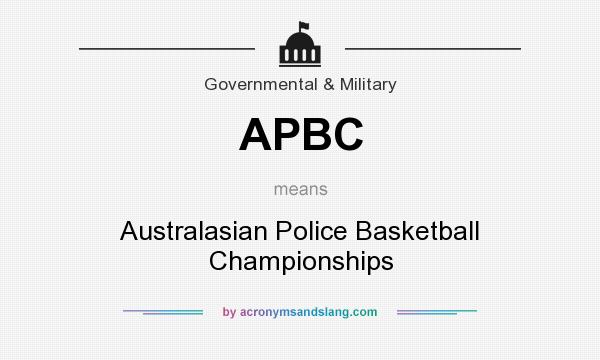 What does APBC mean? It stands for Australasian Police Basketball Championships