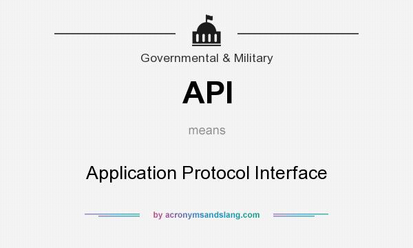 What does API mean? It stands for Application Protocol Interface
