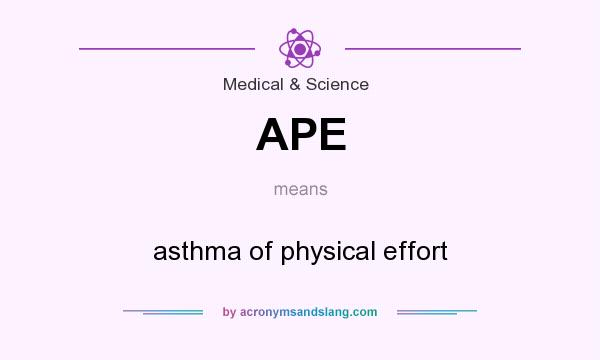 What does APE mean? It stands for asthma of physical effort