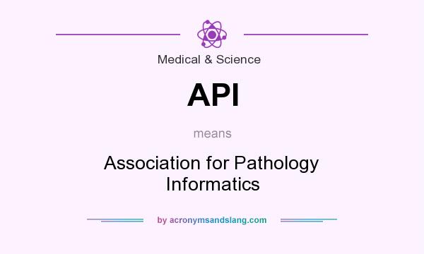 What does API mean? It stands for Association for Pathology Informatics