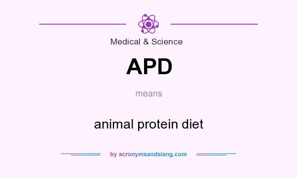 What does APD mean? It stands for animal protein diet