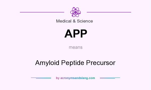 What does APP mean? It stands for Amyloid Peptide Precursor