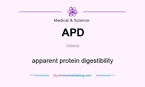 What does APD mean? It stands for apparent protein digestibility