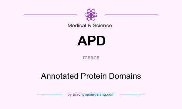What does APD mean? It stands for Annotated Protein Domains