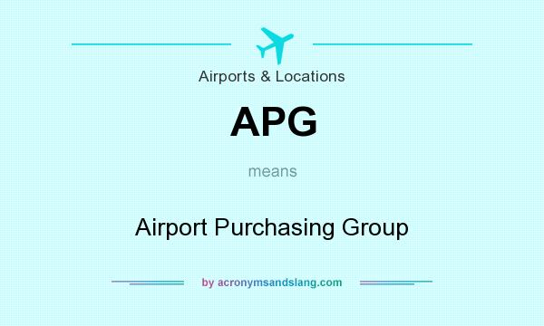 What does APG mean? It stands for Airport Purchasing Group