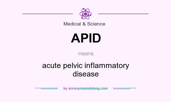 What does APID mean? It stands for acute pelvic inflammatory disease