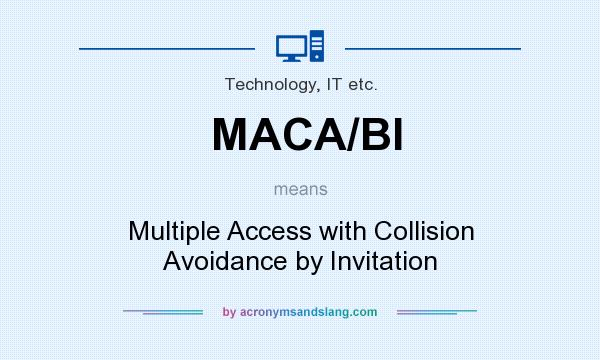 What does MACA/BI mean? It stands for Multiple Access with Collision Avoidance by Invitation