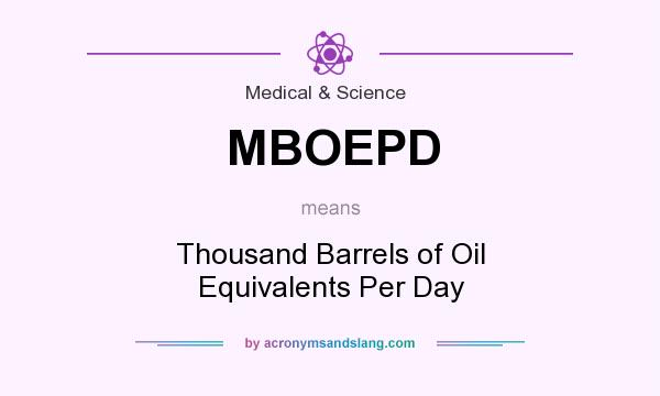 What does MBOEPD mean? It stands for Thousand Barrels of Oil Equivalents Per Day