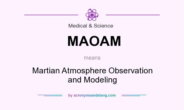 What does MAOAM mean? It stands for Martian Atmosphere Observation and Modeling