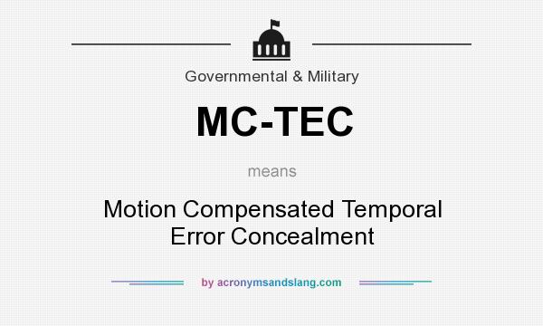 What does MC-TEC mean? It stands for Motion Compensated Temporal Error Concealment
