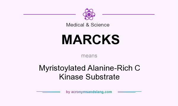 What does MARCKS mean? It stands for Myristoylated Alanine-Rich C Kinase Substrate