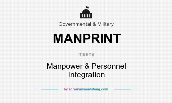 What does MANPRINT mean? It stands for Manpower & Personnel Integration