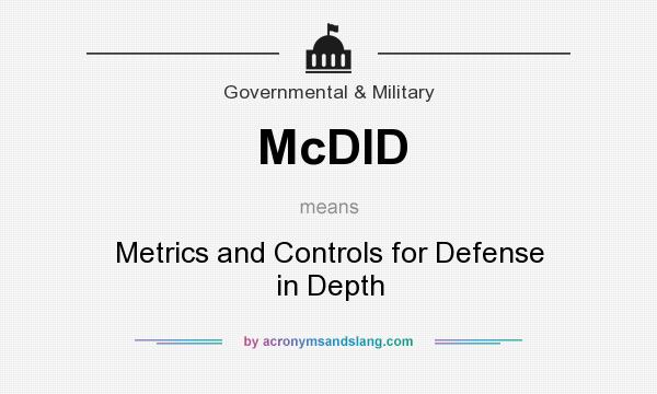 What does McDID mean? It stands for Metrics and Controls for Defense in Depth