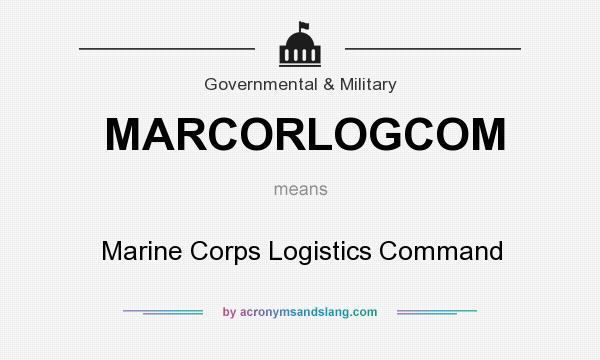 What does MARCORLOGCOM mean? It stands for Marine Corps Logistics Command