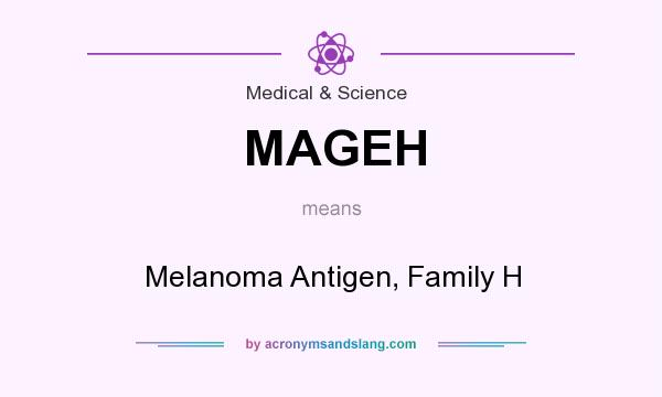 What does MAGEH mean? It stands for Melanoma Antigen, Family H