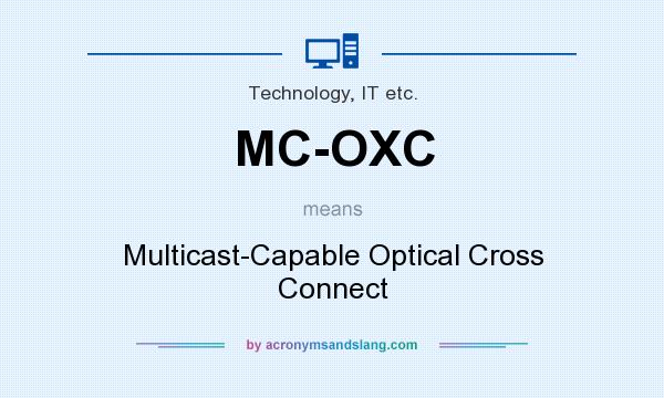What does MC-OXC mean? It stands for Multicast-Capable Optical Cross Connect