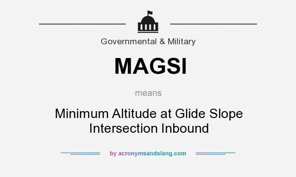 What does MAGSI mean? It stands for Minimum Altitude at Glide Slope Intersection Inbound