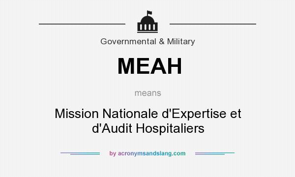 What does MEAH mean? It stands for Mission Nationale d`Expertise et d`Audit Hospitaliers