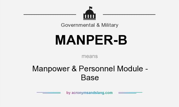 What does MANPER-B mean? It stands for Manpower & Personnel Module - Base