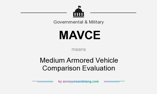 What does MAVCE mean? It stands for Medium Armored Vehicle Comparison Evaluation