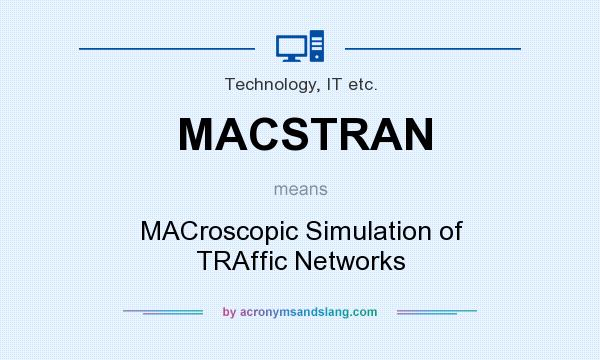 What does MACSTRAN mean? It stands for MACroscopic Simulation of TRAffic Networks