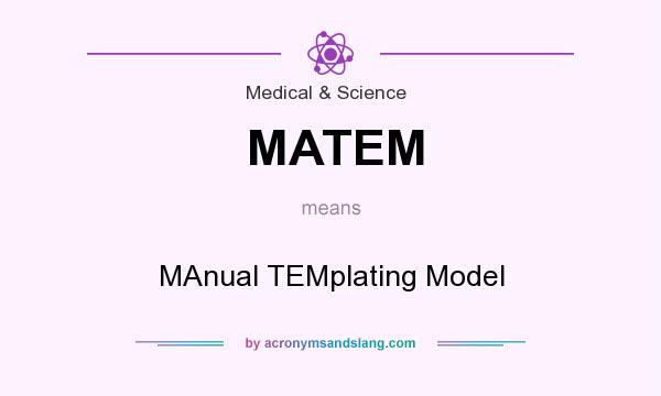 What does MATEM mean? It stands for MAnual TEMplating Model