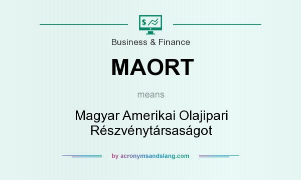 What does MAORT mean? It stands for Magyar Amerikai Olajipari Részvénytársaságot