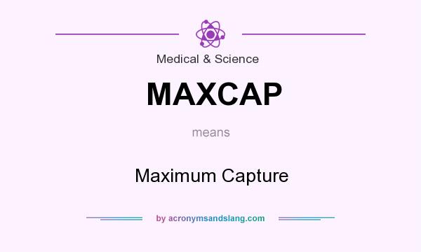 What does MAXCAP mean? It stands for Maximum Capture