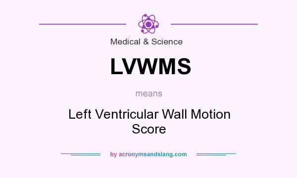 What does LVWMS mean? It stands for Left Ventricular Wall Motion Score