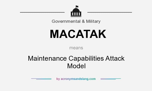 What does MACATAK mean? It stands for Maintenance Capabilities Attack Model