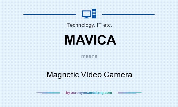What does MAVICA mean? It stands for Magnetic VIdeo Camera