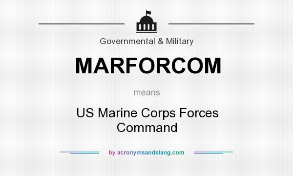 What does MARFORCOM mean? It stands for US Marine Corps Forces Command