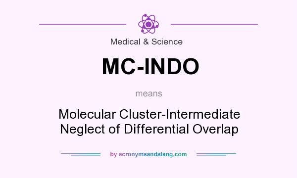 What does MC-INDO mean? It stands for Molecular Cluster-Intermediate Neglect of Differential Overlap