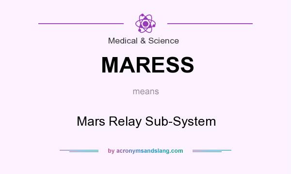 What does MARESS mean? It stands for Mars Relay Sub-System